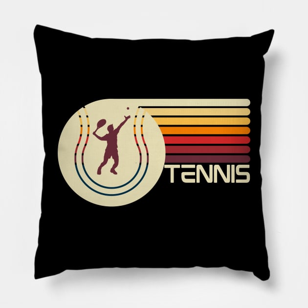 Tennis Pillow by Myartstor 