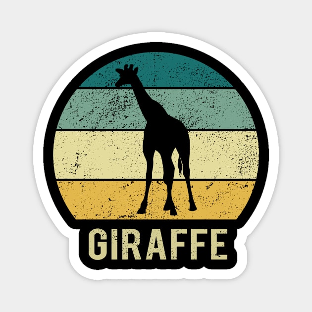 Giraffe At Sunset A Gift For Giraffes Lovers Magnet by MerchAndrey