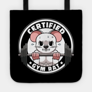 Certified Gym Rat Gym Workout Gym Humor WeightLifting Gym Tote