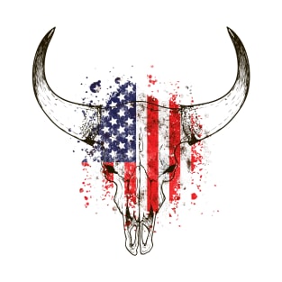 Patriot Cow Skull T-Shirt