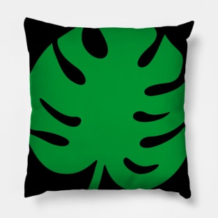 Philodendron Green Leaf Pillow