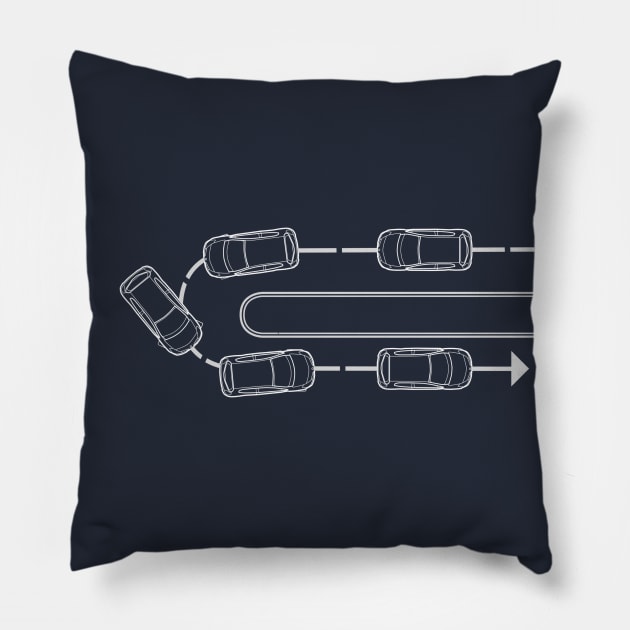 The Handbrake Turn Pillow by douglaswood