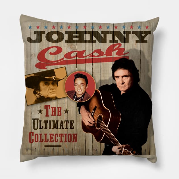 Johnny Cash - The Ultimate Country Collection Pillow by PLAYDIGITAL2020