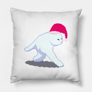 Funny Cat Meme Pixel art Christmas Pillow