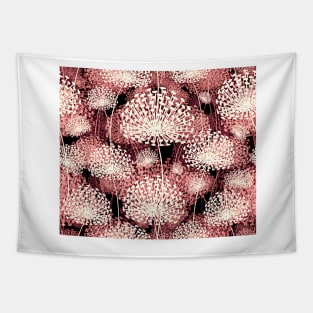 Dandelions (pink and black) Tapestry