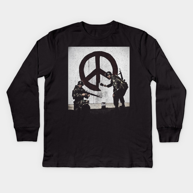 Peace Soldiers Painting Graffiti Banksy Stencil Street Art Peace