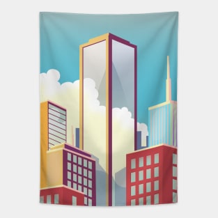 Cityscape skycrapers. Tapestry