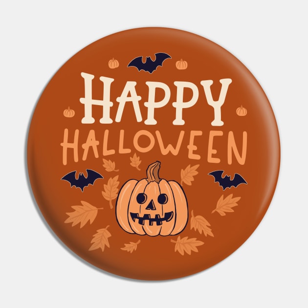 Primitive Happy Halloween Pin by Atomic Blizzard