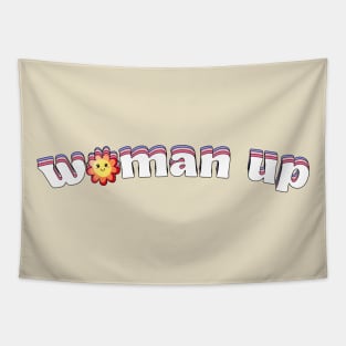 Woman Up Girl Boss Feminist Design Tapestry
