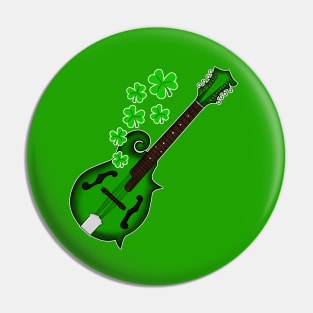 St. Patrick's Day Mandolin Player Mandolinist Irish Pin