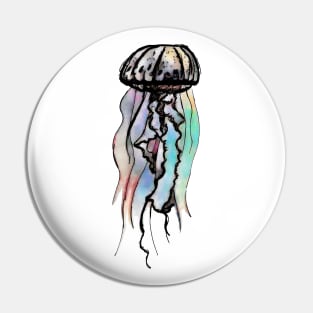 Watercolor Jellyfish Pin