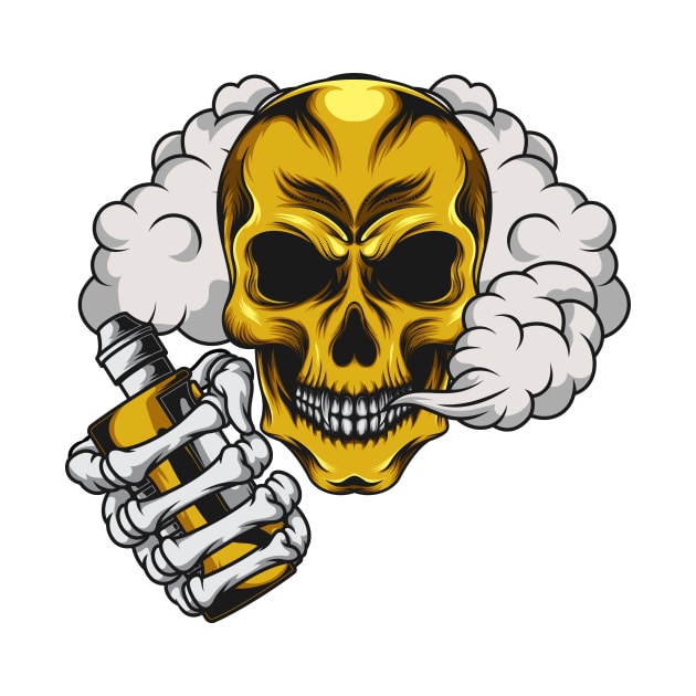 Vape skull - vaping until death by JagatKreasi