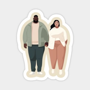 Plus size couple Magnet