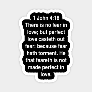 1 John 4:18  King James Version (KJV) Bible Verse Typography Magnet