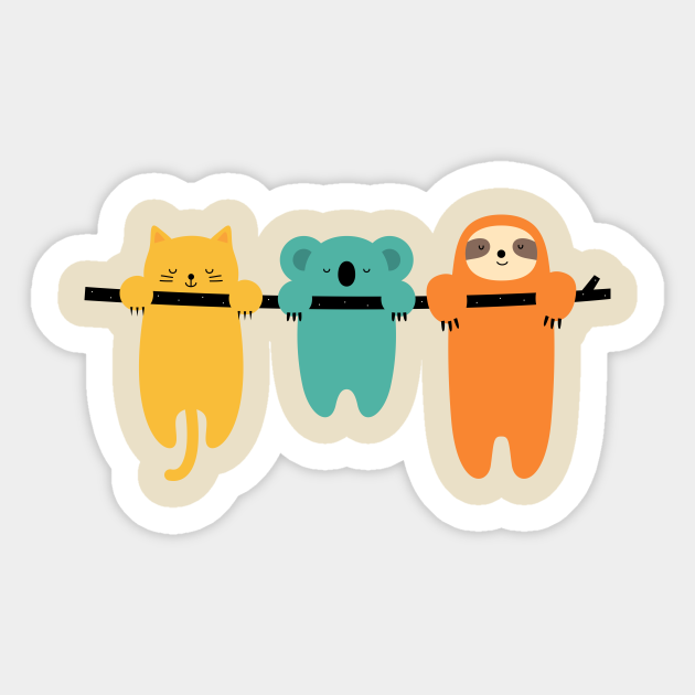 Hang In There - Animals - Sticker