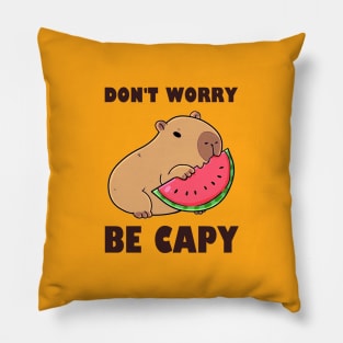 Don't Worry Be Capy - Capybara Pillow