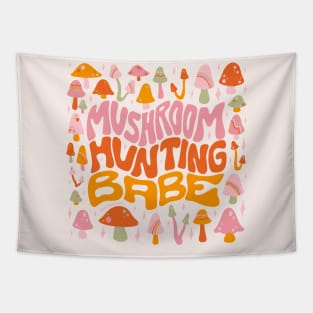 Mushroom Hunting Babe Tapestry