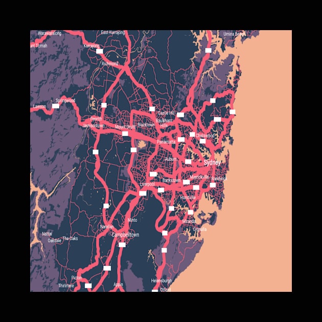 Sydney colour map by Mapmania