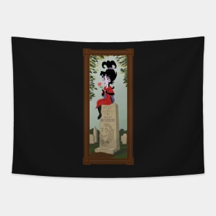 Haunted Portrait - Graveyard Tapestry