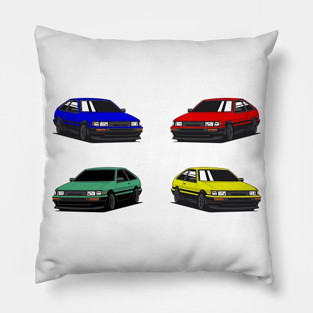 Toyota AE86 - X4 Car Pillow by Car_Designer