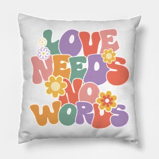 Autism Awareness Love Needs No Words Infinity Heart Autism Pillow