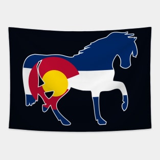 Colorado Flag Horse Tapestry