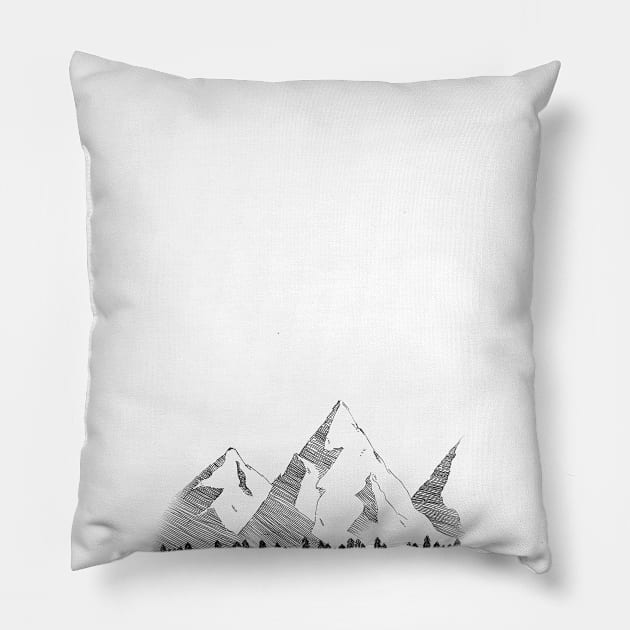 Mountains Pillow by jitkaegressy