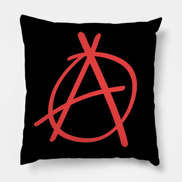 Anarchy symbol Pillow by Artem_Portretov