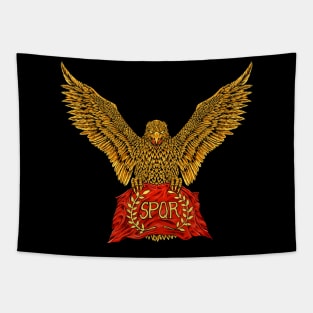 Roman legion eagle with flag - SPQR Tapestry