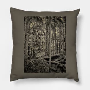 Palm trees in the rainforest Pillow