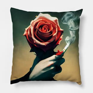 Smoking Roses | Portrait Pillow