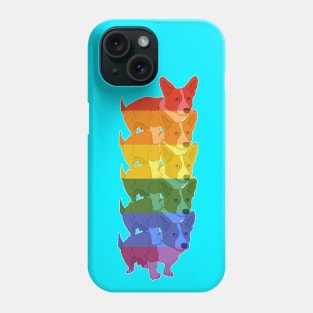 Stack of Corgi Rainbow Phone Case