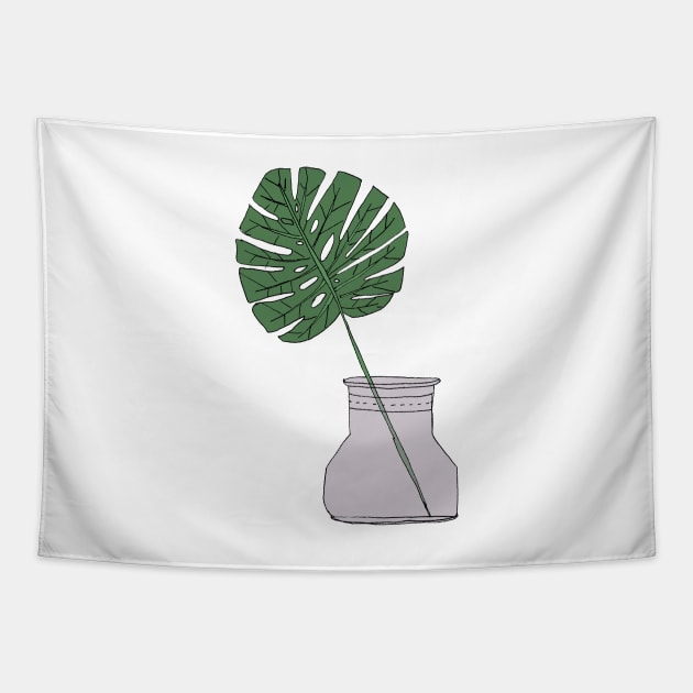 Monstera Leaf Tapestry by LauraKatMax