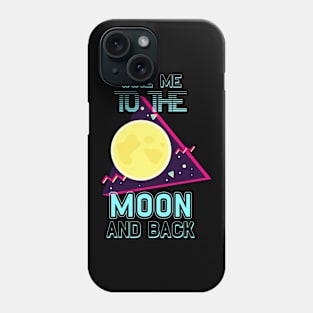 To The Moon And Back Retro Vintage Space Phone Case