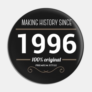 Making history since 1996 Pin