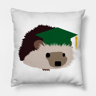 Graduation Hedgehog - Green Cap Pillow