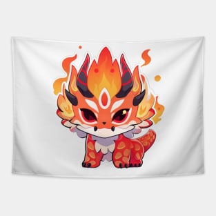 Cute Chibi Pixiu Creature Tapestry