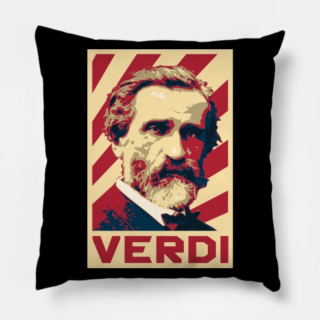 Giuseppe Verdi Propaganda Pillow by Nerd_art