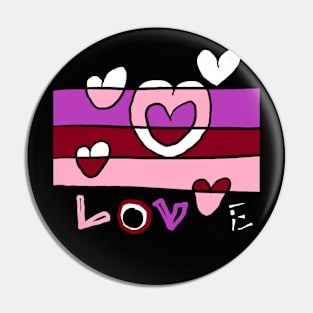 love and heart pattern Pin