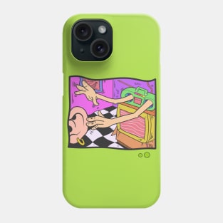 Super dope TV radio hands cartoon illustration Phone Case