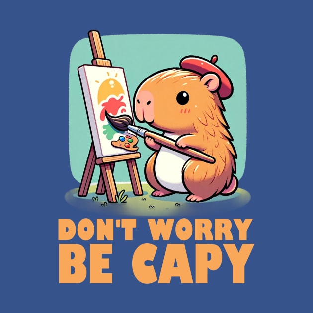 Don't Worry Be Capy by Threadtopia