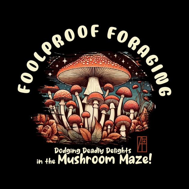 MUSHROOMS - Foolproof Foraging: Dodging Deadly Delights in the Mushroom Maze! - Toadstool - Mushroom Forager by ArtProjectShop