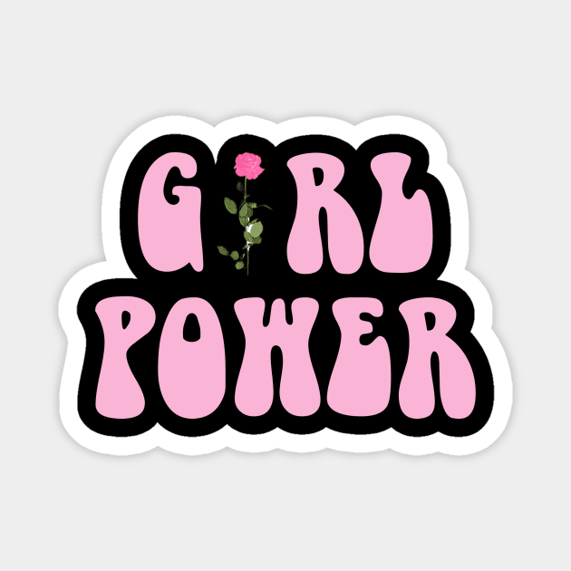 Girl Power In Millennial Pink Magnet by lolosenese