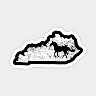 Kentucky Map Horse Kentucky Thoroughbred Magnet