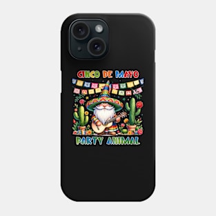 Cinco de Mayo Party Animal Gnomies Somebro Poncho Fiesta Phone Case