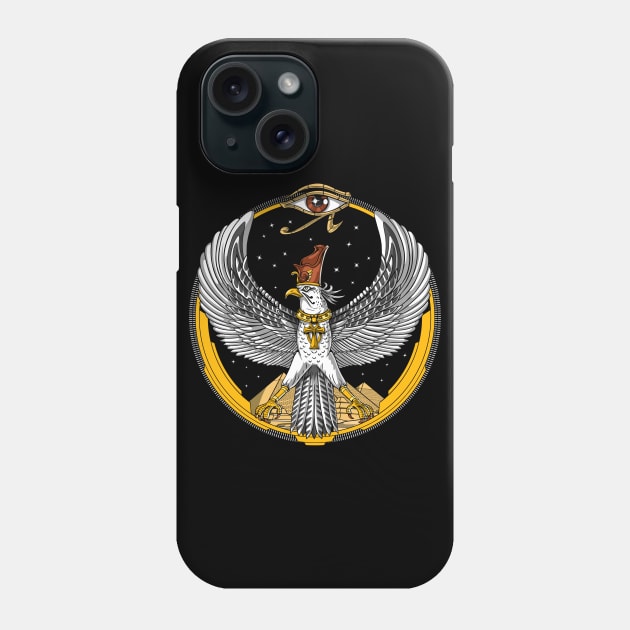 Ancient Egyptian Falcon God Horus Phone Case by underheaven