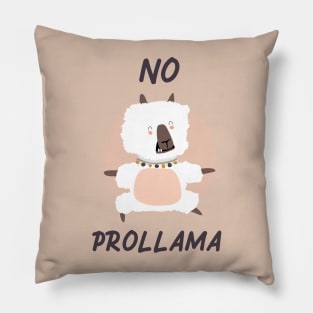 Humor shirt, funny slogan, aesthetic lama design, modern art Pillow