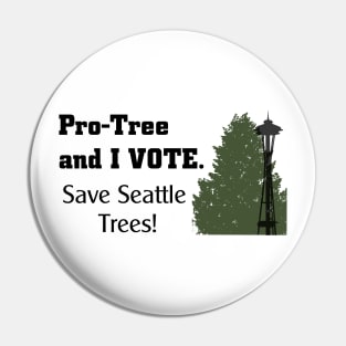 Pro Tree and I Vote noQR Pin