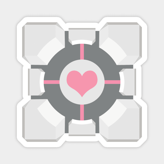 Companion Cube Magnet by nesilopes