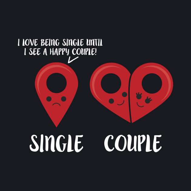 Funny Geographic Location Couple Relationship Illustration